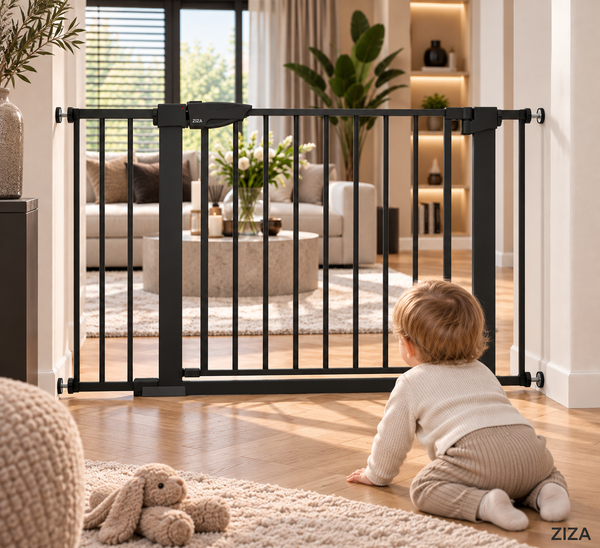 Metalen Traphekje zonder Boren 76 t/m 103 cm – Klemhekje voor Kinderen & Huisdieren | ZIZA