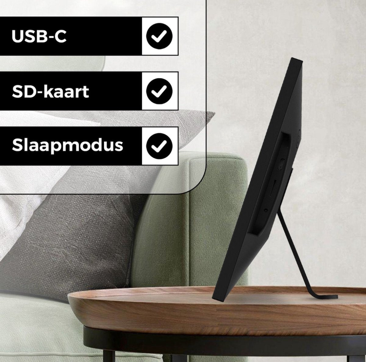 Digitale fotolijst 10 inch – Wifi fotokader met Frameo app