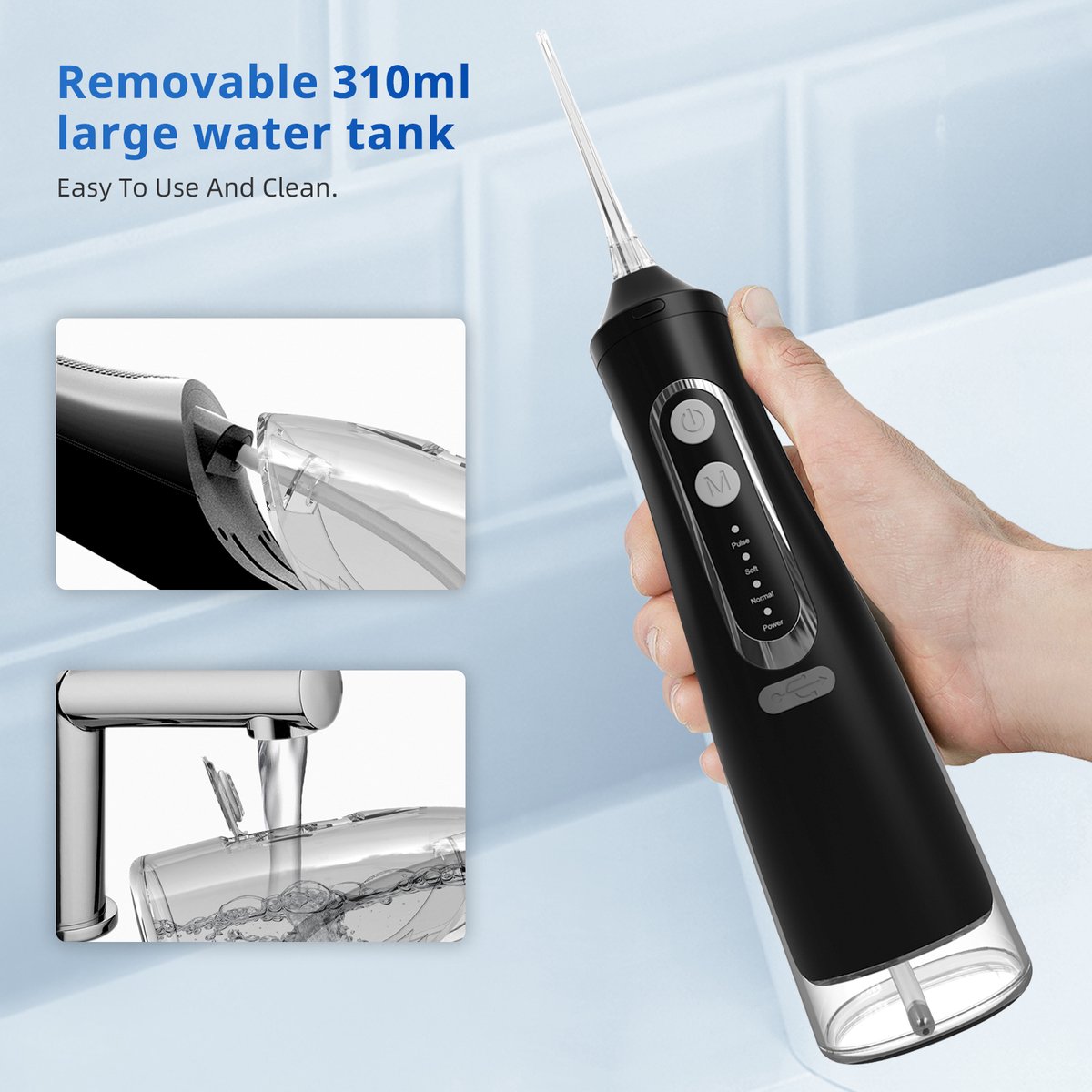 Waterflosser Draadloos - Elektrische Tandenflosser- Monddouche - Mondverzorging - Flosapparaten - Tongreiniger