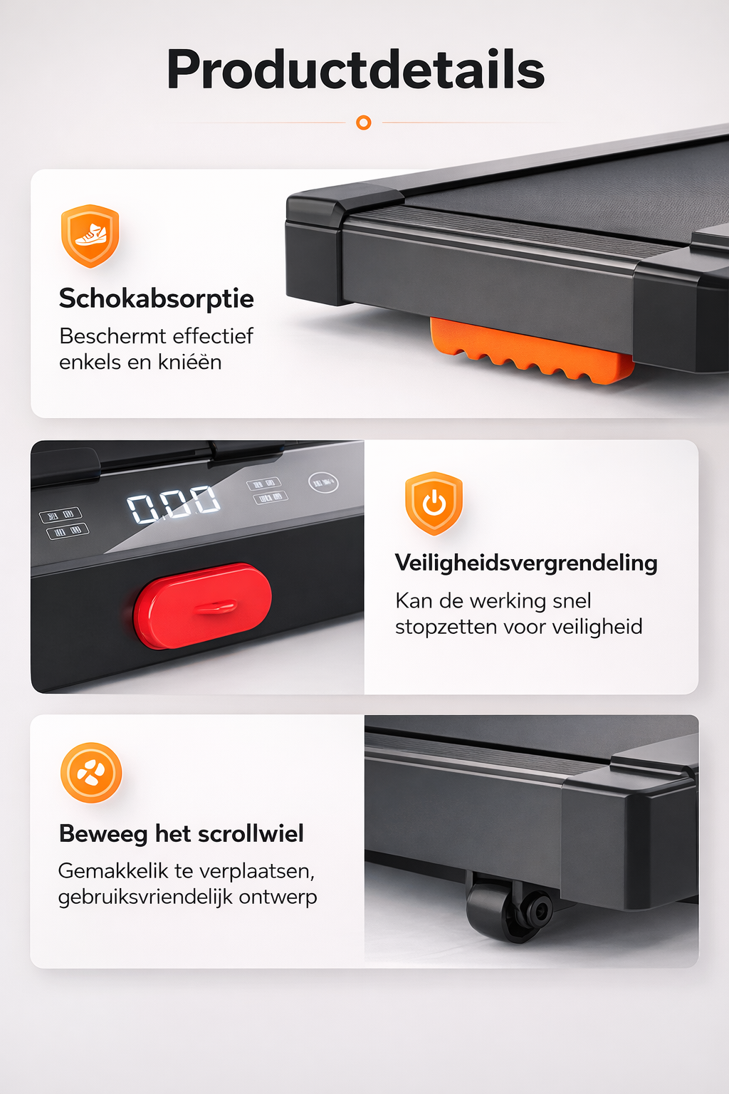 Draagbare Elektrische Loopband – Mini Loopband Onder Bureau 1–8 km/h