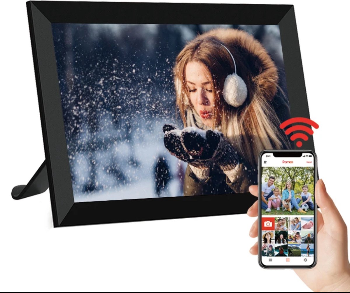 Digitale fotolijst 10 inch – Wifi fotokader met Frameo app